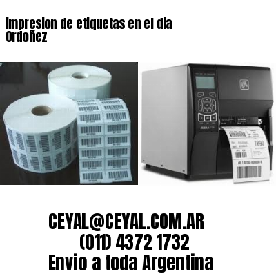impresion de etiquetas en el dia Ordoñez