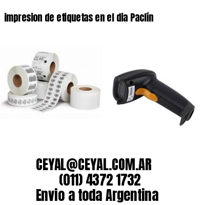 impresion de etiquetas en el dia Paclín