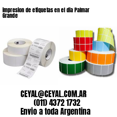 impresion de etiquetas en el dia Palmar Grande