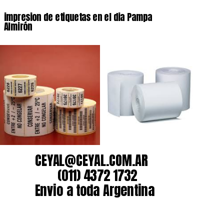 impresion de etiquetas en el dia Pampa Almirón