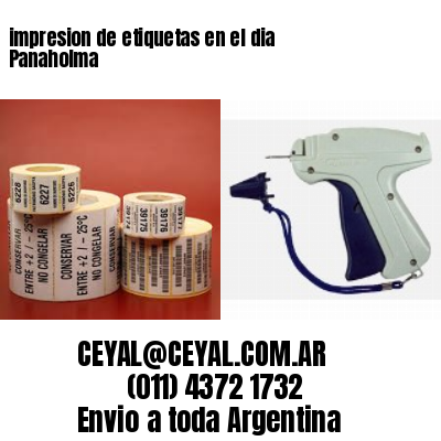 impresion de etiquetas en el dia Panaholma
