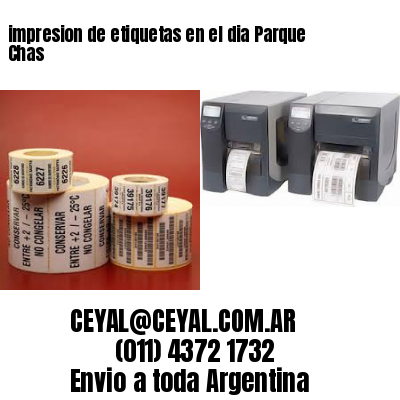 impresion de etiquetas en el dia Parque Chas