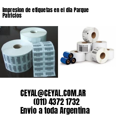 impresion de etiquetas en el dia Parque Patricios