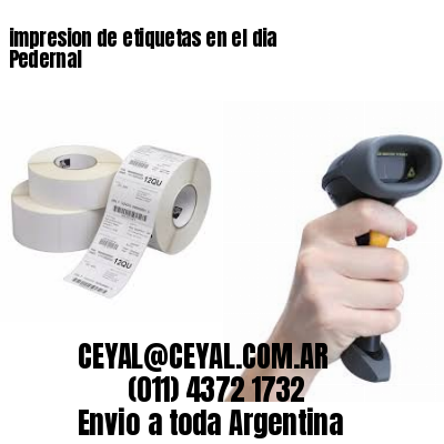 impresion de etiquetas en el dia Pedernal