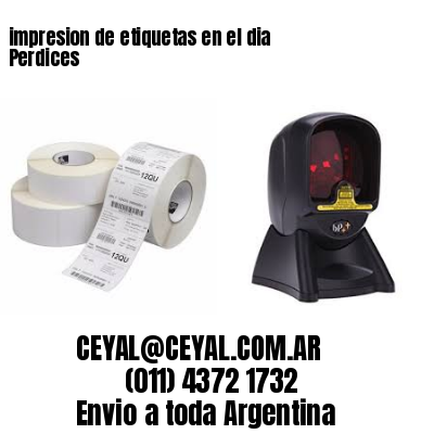 impresion de etiquetas en el dia Perdices