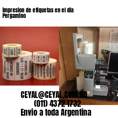 impresion de etiquetas en el dia Pergamino