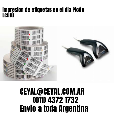 impresion de etiquetas en el dia Picún Leufú