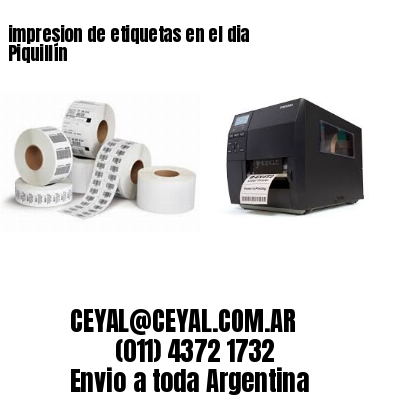 impresion de etiquetas en el dia Piquillín