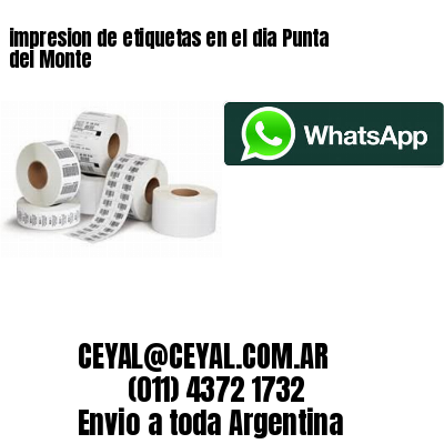 impresion de etiquetas en el dia Punta del Monte