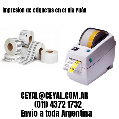 impresion de etiquetas en el dia Puán