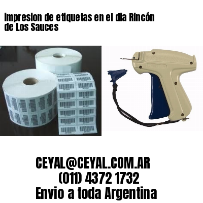 impresion de etiquetas en el dia Rincón de Los Sauces