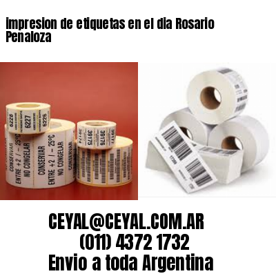 impresion de etiquetas en el dia Rosario Penaloza