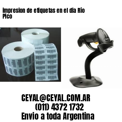 impresion de etiquetas en el dia Río Pico