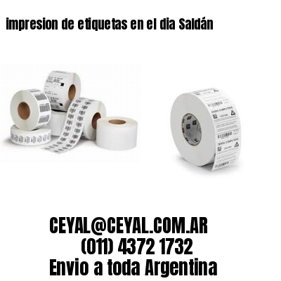 impresion de etiquetas en el dia Saldán