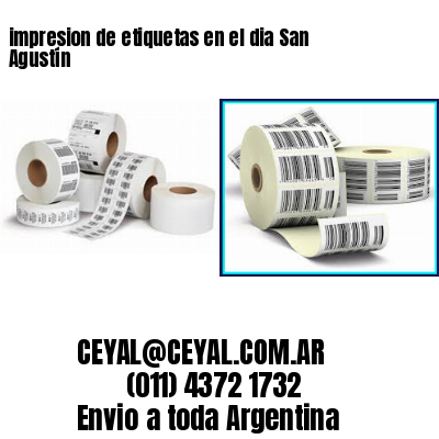 impresion de etiquetas en el dia San Agustín