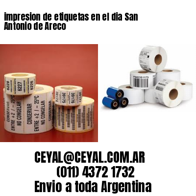 impresion de etiquetas en el dia San Antonio de Areco
