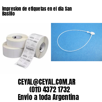impresion de etiquetas en el dia San Basilio