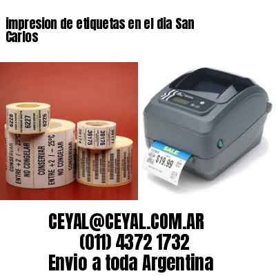 impresion de etiquetas en el dia San Carlos
