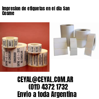 impresion de etiquetas en el dia San Cosme
