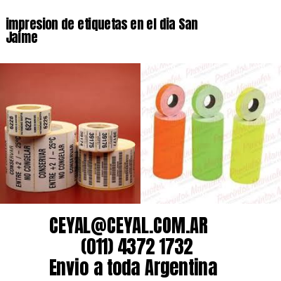 impresion de etiquetas en el dia San Jaime