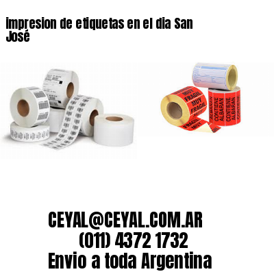 impresion de etiquetas en el dia San José