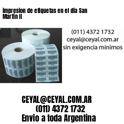 impresion de etiquetas en el dia San Martín II