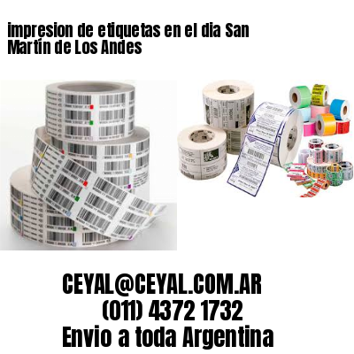 impresion de etiquetas en el dia San Martín de Los Andes