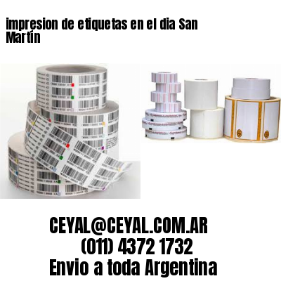 impresion de etiquetas en el dia San Martín