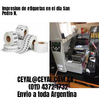 impresion de etiquetas en el dia San Pedro N.