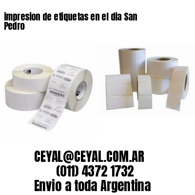 impresion de etiquetas en el dia San Pedro