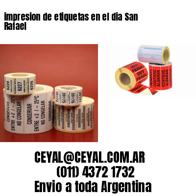 impresion de etiquetas en el dia San Rafael