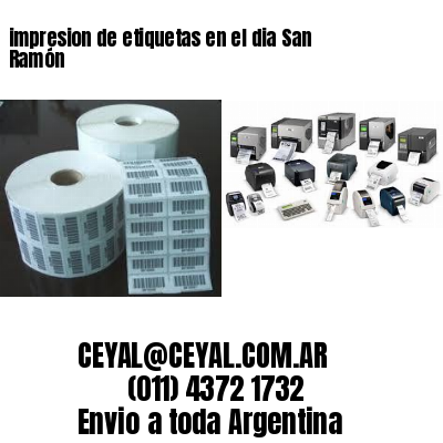 impresion de etiquetas en el dia San Ramón