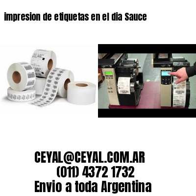 impresion de etiquetas en el dia Sauce