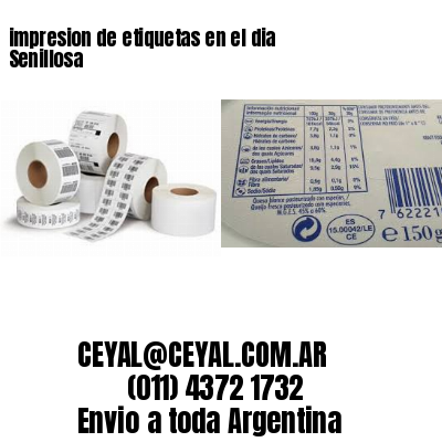 impresion de etiquetas en el dia Senillosa
