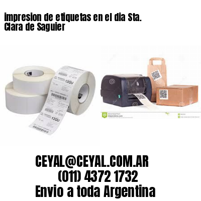 impresion de etiquetas en el dia Sta. Clara de Saguier