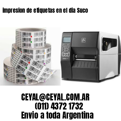 impresion de etiquetas en el dia Suco