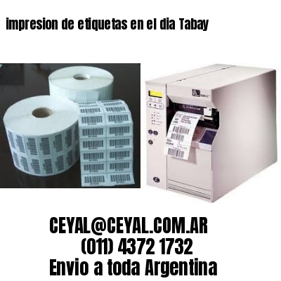 impresion de etiquetas en el dia Tabay