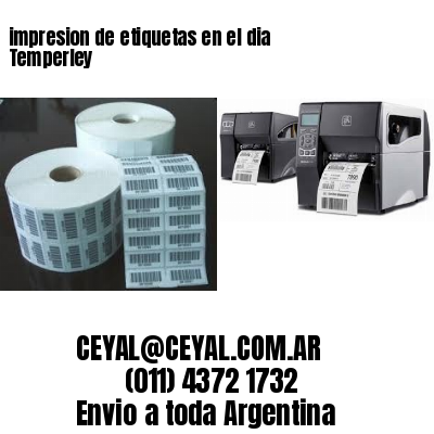 impresion de etiquetas en el dia Temperley