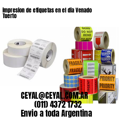 impresion de etiquetas en el dia Venado Tuerto