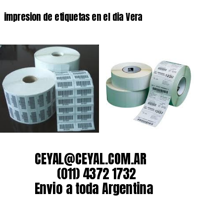 impresion de etiquetas en el dia Vera