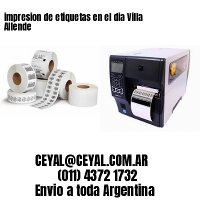 impresion de etiquetas en el dia Villa Allende