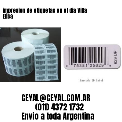 impresion de etiquetas en el dia Villa Elisa