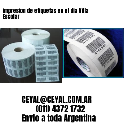 impresion de etiquetas en el dia Villa Escolar