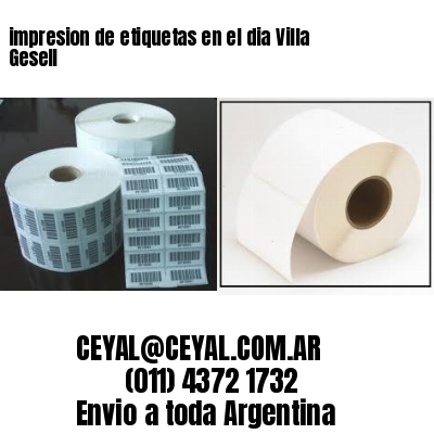 impresion de etiquetas en el dia Villa Gesell