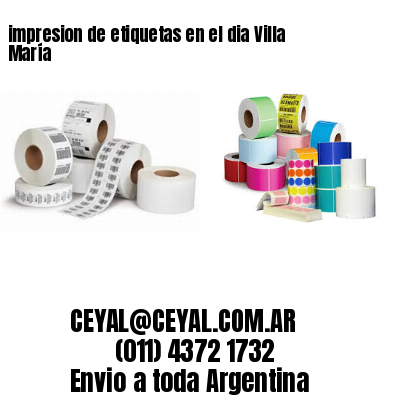 impresion de etiquetas en el dia Villa María