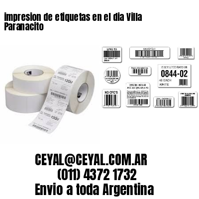impresion de etiquetas en el dia Villa Paranacito