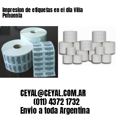 impresion de etiquetas en el dia Villa Pehuenia