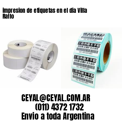 impresion de etiquetas en el dia Villa Raffo