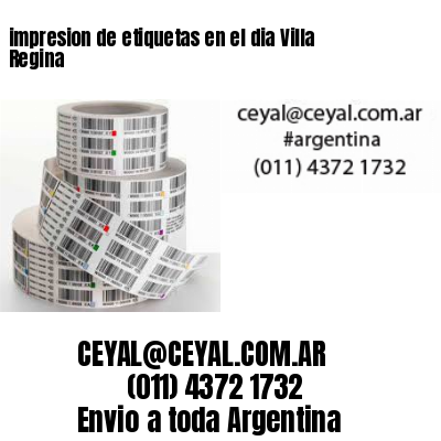 impresion de etiquetas en el dia Villa Regina