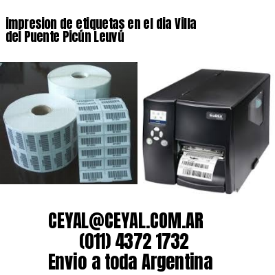 impresion de etiquetas en el dia Villa del Puente Picún Leuvú